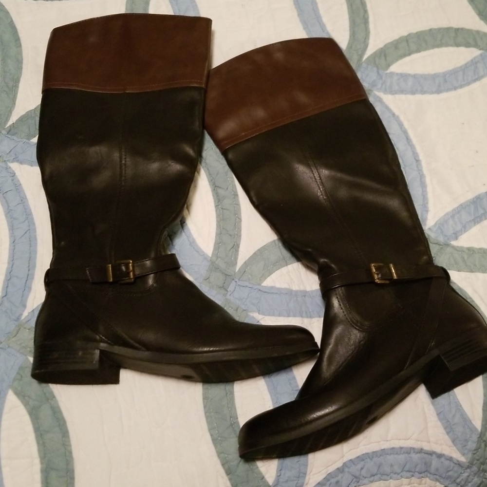 Wide calf riding boots